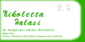 nikoletta halasi business card